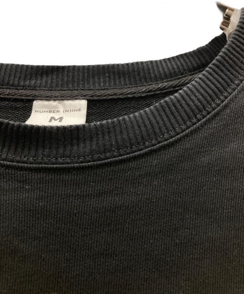 NUMBER (N)INE（ナンバーナイン）NUMBER (N)INE (ナンバーナイン) ペイントスウェット/HAND PAINTED FIRM COTTON KANGAROO POCKET L/S SWEATSHIRT ブラック サイズ:Mの古着・服飾アイテム