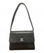 CHANELシャネル）の古着「マトラッセショルダーバッグ」｜ブラック