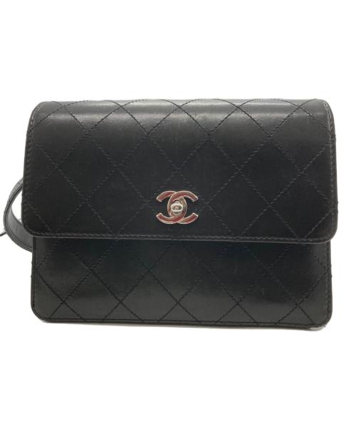 CHANEL（シャネル）CHANEL (シャネル) マトラッセショルダーバッグ ブラックの古着・服飾アイテム