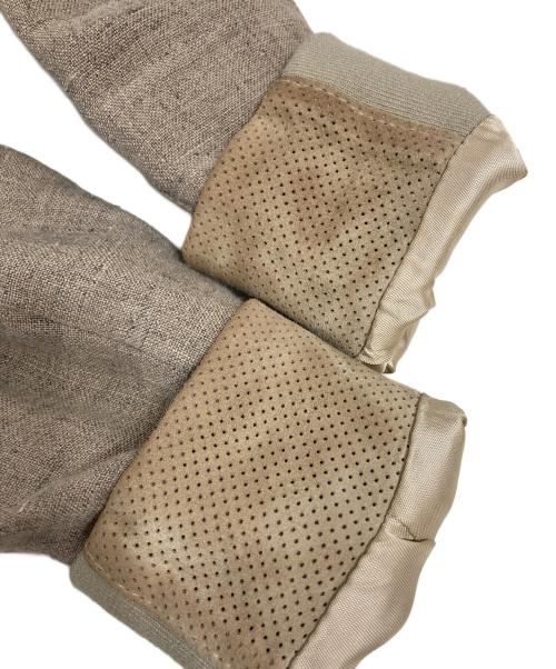 EMMETI（エンメティ）EMMETI (エンメティ) 切替ラムスウェードジャケット ベージュ サイズ:44の古着・服飾アイテム