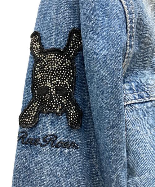 RatRoen（ラットロエン）RatRoen (ラットロエン) スカル デニムジャケット インディゴ サイズ:LLの古着・服飾アイテム