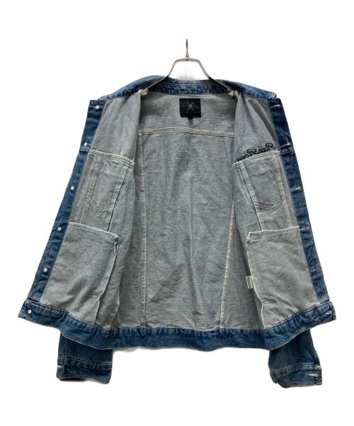 RatRoen（ラットロエン）RatRoen (ラットロエン) スカル デニムジャケット インディゴ サイズ:LLの古着・服飾アイテム