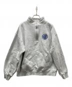 HUFハフ）の古着「ハーフジップスウェット」｜グレー