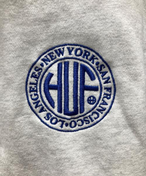 HUF（ハフ）HUF (ハフ) ハーフジップスウェット グレー サイズ:Lの古着・服飾アイテム