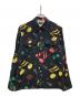 The GROOVIN HIGH（ザ グルービン ハイ）の古着「音符柄シャツ/ Vintage Atomic Style Box Shirt Musical Note」｜ブラック