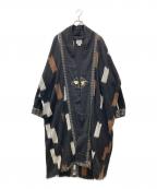 veranda wearveranda wear）の古着「グアテマラアート ローブコート」｜ブラック