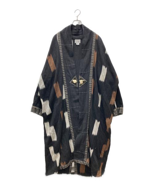 veranda wear（veranda wear）veranda wear (veranda wear) グアテマラアート ローブコート ブラック サイズ:表記無しの古着・服飾アイテム