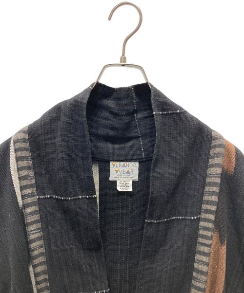 veranda wear（veranda wear）veranda wear (veranda wear) グアテマラアート ローブコート ブラック サイズ:表記無しの古着・服飾アイテム