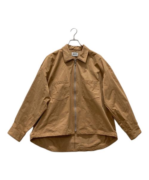 KIIT（キート）KIIT (キート) RUBBER KANOKO ZIP UP SHIRT JKT ブラウン サイズ:3の古着・服飾アイテム