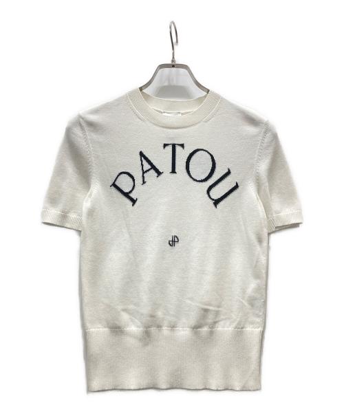 patou（パトゥ）Patou (パトゥ) サマーニット コットンブレンド ジャカードニット ホワイト サイズ:Mの古着・服飾アイテム