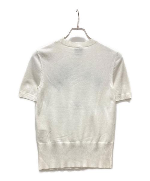 patou（パトゥ）Patou (パトゥ) サマーニット コットンブレンド ジャカードニット ホワイト サイズ:Mの古着・服飾アイテム