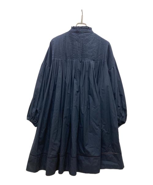 rosy monster（ロージーモンスター）rosy monster (ロージーモンスター) ピンタックブラウスワンピース ネイビー サイズ:Mの古着・服飾アイテム