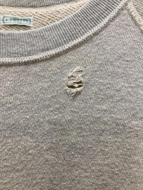 A.PRESSE（アプレッセ）A.PRESSE (アプレッセ) Vintage Washed Sweat Shirt グレー サイズ:2の古着・服飾アイテム