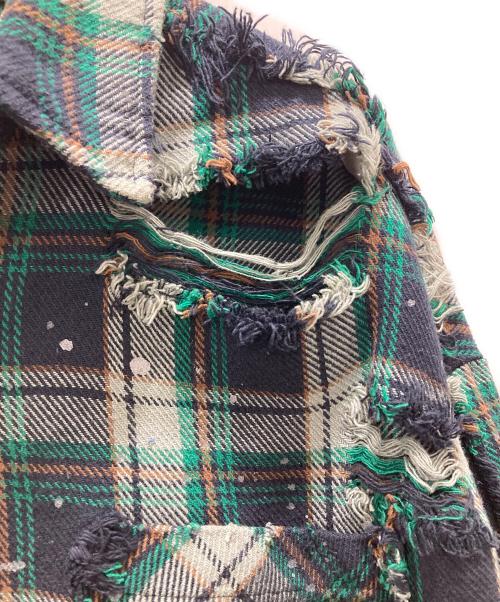 DANKE SCHON（ダンケ シェーン）DANKE SCHON (ダンケ シェーン) STUDS FLANNEL CHECK L/S SHIRTS グリーン サイズ:Mの古着・服飾アイテム