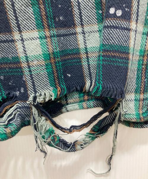 DANKE SCHON（ダンケ シェーン）DANKE SCHON (ダンケ シェーン) STUDS FLANNEL CHECK L/S SHIRTS グリーン サイズ:Mの古着・服飾アイテム