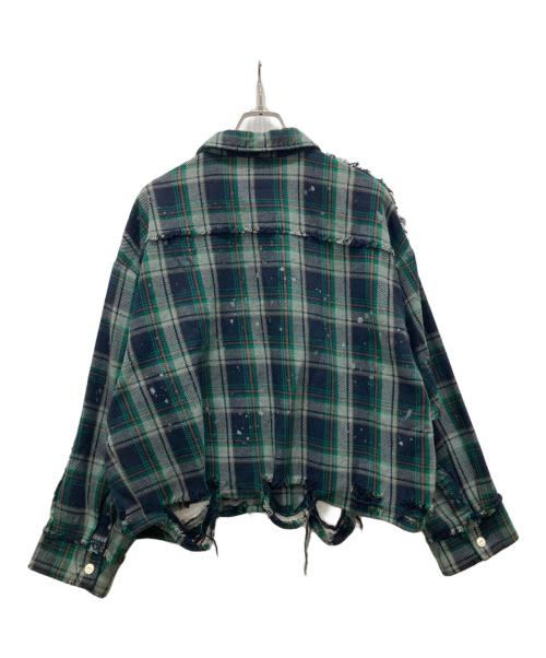 DANKE SCHON（ダンケ シェーン）DANKE SCHON (ダンケ シェーン) STUDS FLANNEL CHECK L/S SHIRTS グリーン サイズ:Mの古着・服飾アイテム