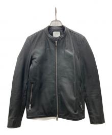 UNITED TOKYO（ユナイテッドトーキョー）の古着「ラムレザーシングルライダースジャケット」｜ブラック