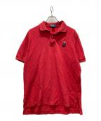 POLO RALPH LAURENポロ・ラルフローレン）の古着「ポロベアワンポイント ポロシャツ」｜レッド