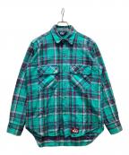 WOOLRICHウールリッチ）の古着「USA製チェックシャツ」｜グリーン