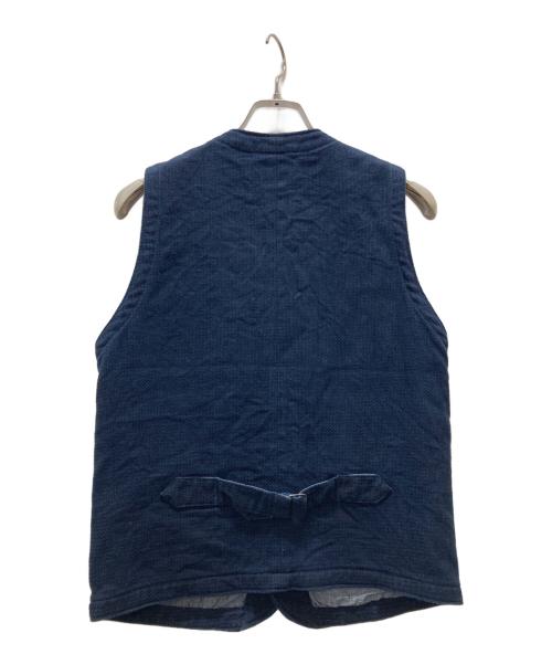 MOMOTARO JEANS（桃太郎ジーンズ）MOMOTARO JEANS (桃太郎ジーンズ) 刺し子デニムベスト ネイビー サイズ:38の古着・服飾アイテム