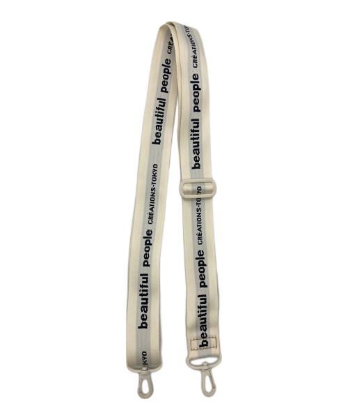 beautiful people（ビューティフルピープル）beautiful people (ビューティフルピープル) beautiful people plaid vinyl logo tape bag L ホワイト 未使用品の古着・服飾アイテム