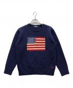 POLO RALPH LAURENポロ・ラルフローレン）の古着「星条旗ニット」｜ネイビー