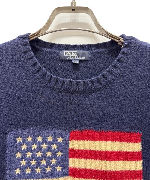 POLO RALPH LAUREN（ポロ・ラルフローレン）POLO RALPH LAUREN (ポロ・ラルフローレン) 星条旗ニット ネイビー サイズ:150の古着・服飾アイテム