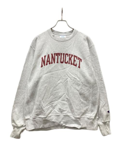 Champion REVERSE WEAVE（チャンピオン リバース ウィーブ）Champion REVERSE WEAVE (チャンピオン リバース ウィーブ) クルーネックスウェット グレー サイズ:Lの古着・服飾アイテム