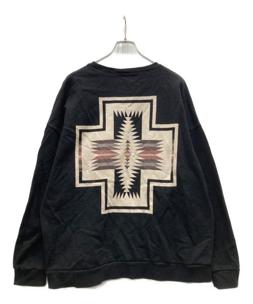 PENDLETON（ペンドルトン）PENDLETON (ペンドルトン) JOURNAL STANDARD (ジャーナルスタンダード) クルーネックスウェット ブラック サイズ:XLの古着・服飾アイテム