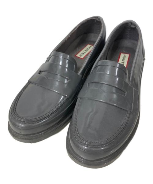 HUNTER（ハンター）HUNTER (ハンター) コインローファー グレー サイズ:UK3の古着・服飾アイテム