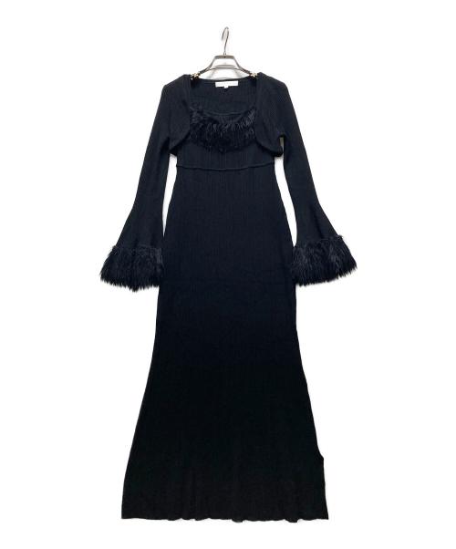 MERCURY DUO（マーキュリーデュオ）MERCURY DUO (マーキュリーデュオ) ファーボレロセットワンピース アイボリー ブラック サイズ:Mの古着・服飾アイテム