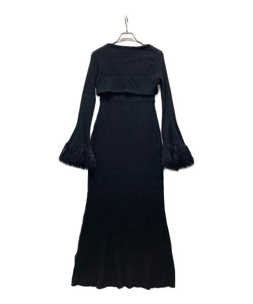 MERCURY DUO（マーキュリーデュオ）MERCURY DUO (マーキュリーデュオ) ファーボレロセットワンピース アイボリー ブラック サイズ:Mの古着・服飾アイテム