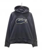 LACOSTEラコステ）の古着「ビッグクロックエンブレム スウェットパーカ」｜ネイビー