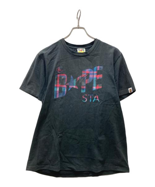 A BATHING APE（ア ベイシング エイプ）A BATHING APE (ア ベイシング エイプ) SCREEN CAMO BAPE STA TEE ブラック サイズ:Mの古着・服飾アイテム