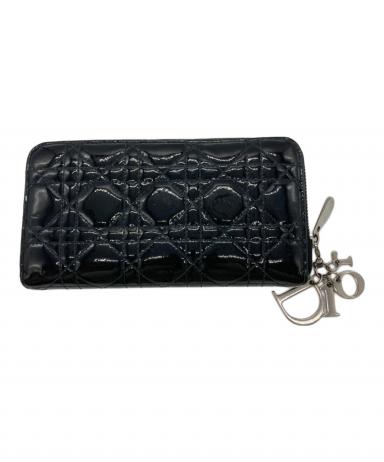 Christian Dior エナメル キルティング 長財布 中古・古着通販】Christian Dior (クリスチャン ディオール) レディ