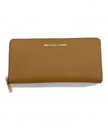 MICHAEL KORS（マイケル・コース）の古着「ラウンドジップ長財布」｜ゴールド×ブラウン