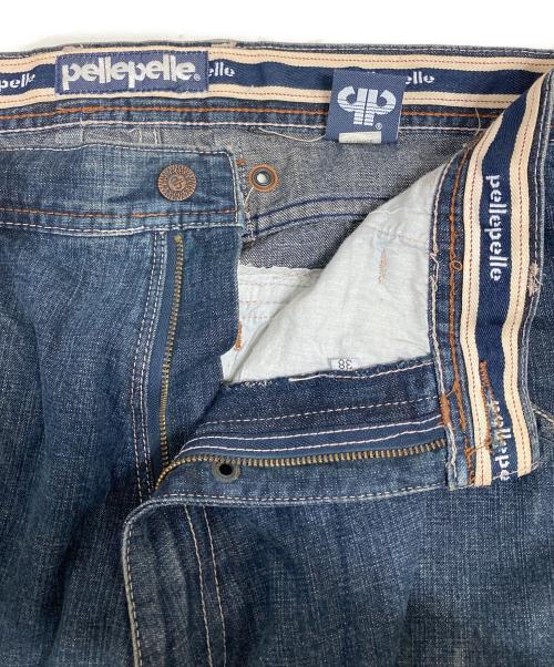 pellepelle（ペレペレ）pellepelle (ペレペレ) ワイドデニムパンツ インディゴ サイズ:W38の古着・服飾アイテム