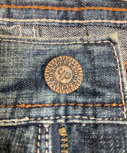pellepelle（ペレペレ）pellepelle (ペレペレ) ワイドデニムパンツ インディゴ サイズ:W38の古着・服飾アイテム