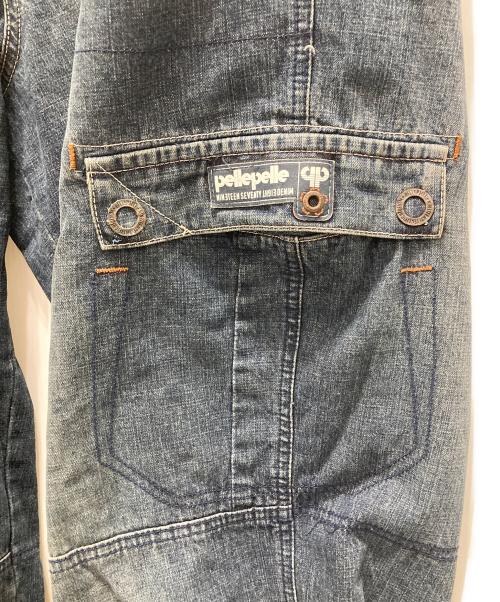 pellepelle（ペレペレ）pellepelle (ペレペレ) ワイドデニムパンツ インディゴ サイズ:W38の古着・服飾アイテム