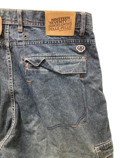 pellepelle（ペレペレ）pellepelle (ペレペレ) ワイドデニムパンツ インディゴ サイズ:W38の古着・服飾アイテム