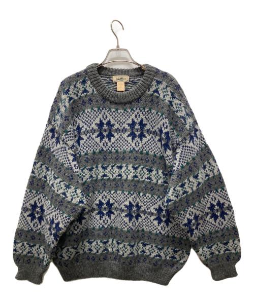 L.L.Bean（エルエルビーン）L.L.Bean (エルエルビーン) 古着 総柄ニット グレー サイズ:Lの古着・服飾アイテム