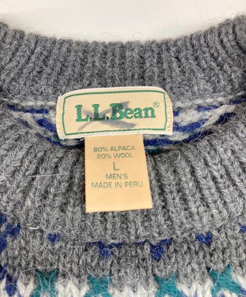 L.L.Bean（エルエルビーン）L.L.Bean (エルエルビーン) 古着 総柄ニット グレー サイズ:Lの古着・服飾アイテム