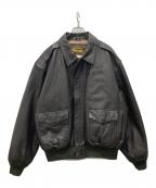 LANDING LEATHERS AIRFORCELANDING LEATHERS AIRFORCE）の古着「星条旗ライナーA2フライトジャケット」｜ブラウン
