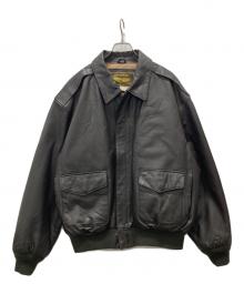 LANDING LEATHERS AIRFORCE（LANDING LEATHERS AIRFORCE）の古着「星条旗ライナーA2フライトジャケット」｜ブラウン