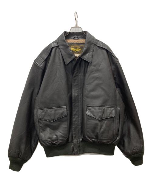 LANDING LEATHERS AIRFORCE（LANDING LEATHERS AIRFORCE）LANDING LEATHERS AIRFORCE (LANDING LEATHERS AIRFORCE) 星条旗ライナーA2フライトジャケット ブラウン サイズ:XXLの古着・服飾アイテム
