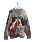 sabyサバイ）の古着「WATER SURFACE PATTERN KNIT CARDIGAN」｜グリーン