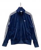 adidasアディダス）の古着「ファイヤーバード ベロアトラックトップジャケット」｜ネイビー