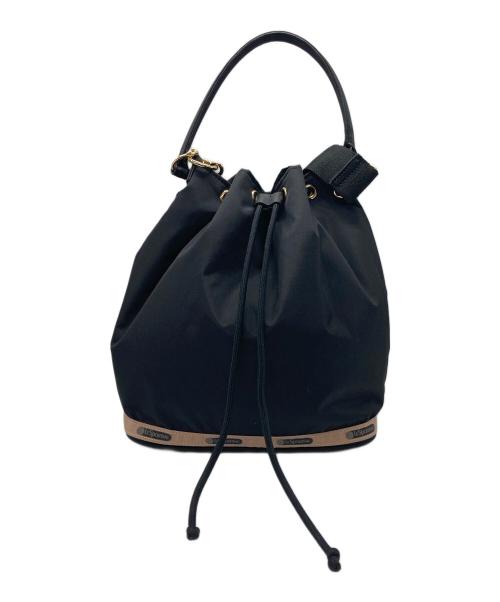 LeSportsac（レスポートサック）LeSportsac (レスポートサック) MED DRAWSTRING BAG ブラックの古着・服飾アイテム