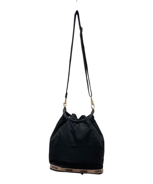LeSportsac（レスポートサック）LeSportsac (レスポートサック) MED DRAWSTRING BAG ブラックの古着・服飾アイテム