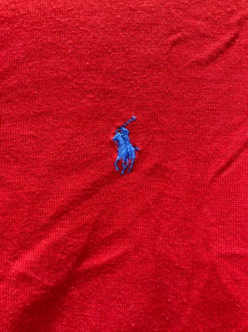 RALPH LAUREN（ラルフローレン）RALPH LAUREN (ラルフローレン) 丸首カーディガン レッド サイズ:Mの古着・服飾アイテム
